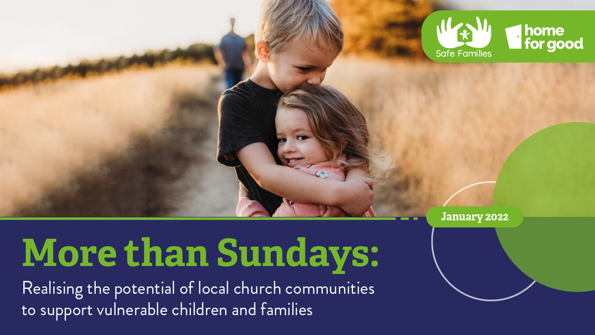 🌟 Exciting news! 🌟

We've published our first joint report with <a href="/Home4Gd/">Home for Good</a> titled, More than Sundays: Realising the potential of local church communities to support children and families. 

The report is available here: 

safefamilies.uk/morethansunday…