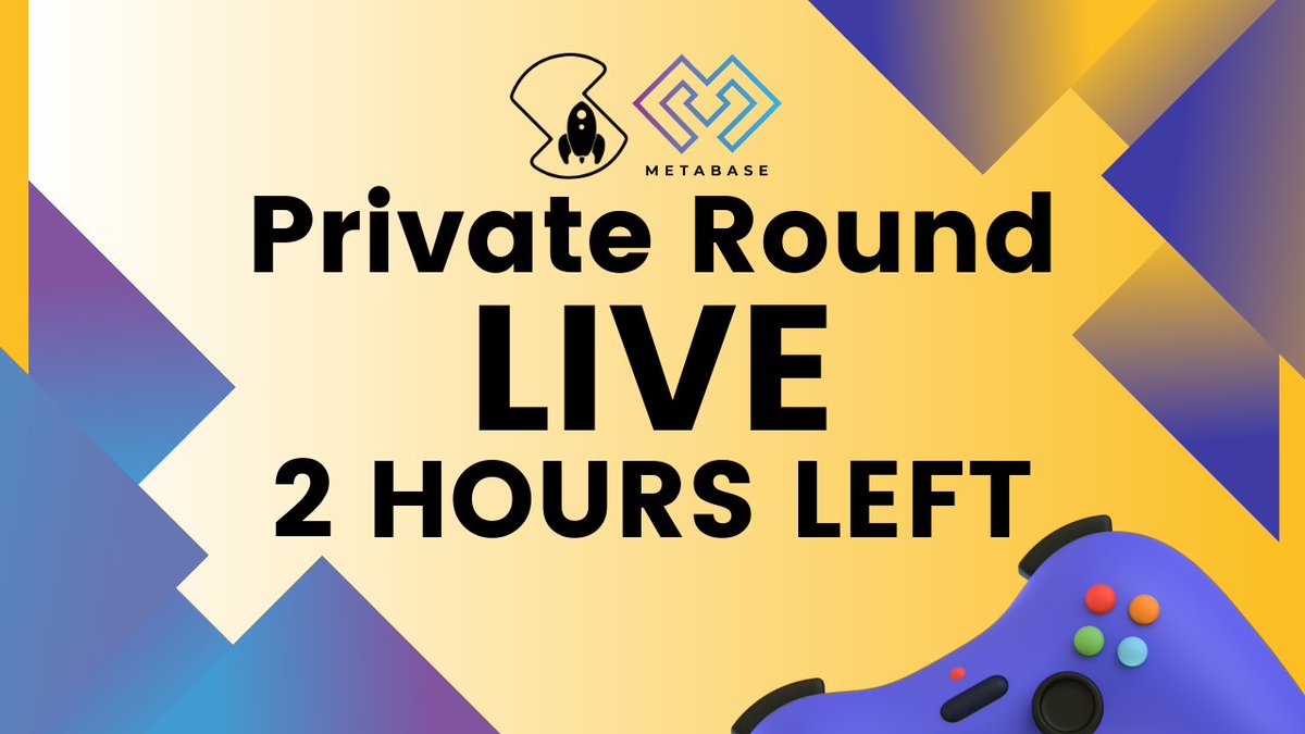 hyperlauncherAI's tweet photo. ⏳ 2 hours left in @Metabasegg Guaranteed/Lottery/Over-Sub round on #SuperLauncherDAO

Don't miss out on being a part of the 1st #Guild tools application in the #Metaverse 🚀

⏰ Guaranteed/Lottery/Over-Sub ends at 12 FEB, 10AM UTC

👉 https://t.co/NsmVcwvuZN

$LAUNCH $MTBS #BSC https://t.co/qk4taeIrLh