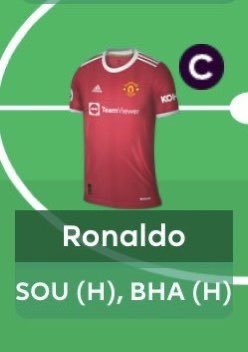 كابتنك في الدبل ©️🚨

رونالدو لايك❤️
برونو فيرناديز رتويت 🔃

#FPL