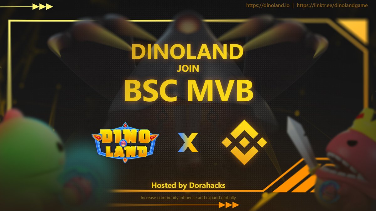 🔥DINOLAND WILL JOIN  BINANCE LIVE🔥

🤩🤩🤩OFFICIAL! This sunday, Dinoland will be on BINANCE LIVE in BSC MVB program.

🗓 Date: Sunday, February 13
⏰Time: 15:00 (UTC+8) (7:00 UTC)
📌Binance Live: binance.com/en/live/video?… 
📌Dorahacks channel: youtube.com/watch?v=twuy48…

#Dinoland