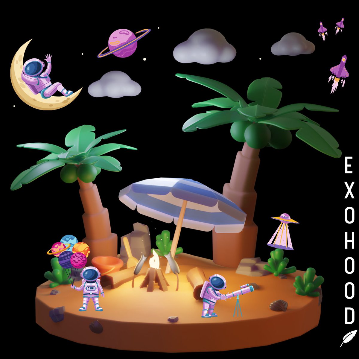 ExohoodOfficial's tweet photo. GM Community☀️
Buy, sell, and showcase #NFTs. One-stop destination🤫 don't say anything think in #ExoLand🛸
....soon👽 https://t.co/yaQtT1V4qr