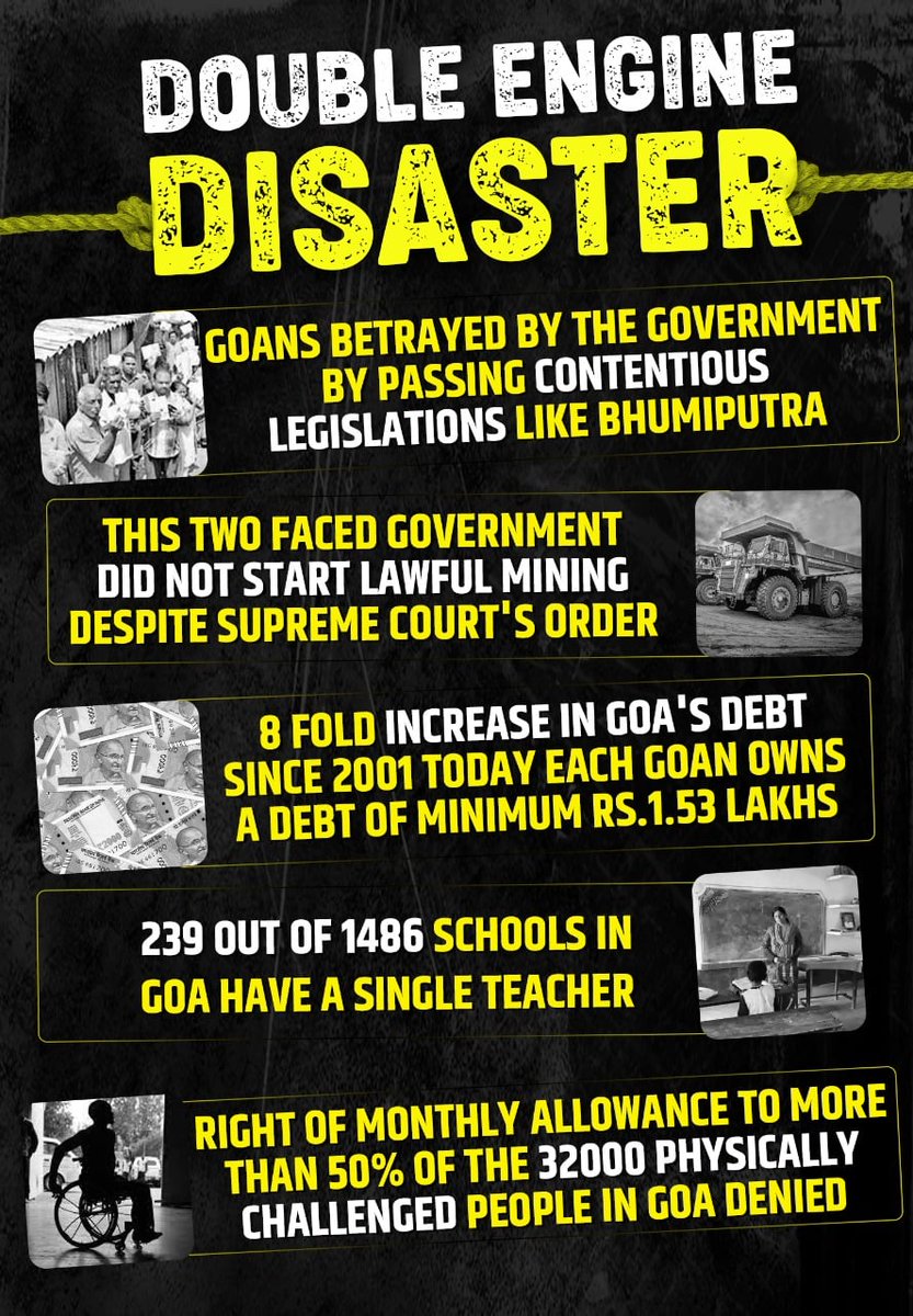 GoaDeservBetter's tweet photo. The apathy of this disastrous Govt. is inhuman!
We must never forget how CM @DrPramodPSawant and @BJP4Goa, systematically dismantled the state of Goa.
#GoaDeservesBetter https://t.co/NMMSpRYgTb