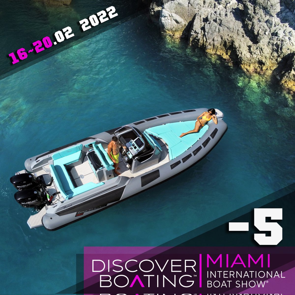 raninternationa's tweet photo. CAYMAN 27.0 Sport Touring
Miami International Boat Show
#cayman270sporttouring
#ranieriinternational #boatsdivision #inflatableboatsdivision #miamiinternationalboatshow #miami #boatandinflatableboats #madeinitaly #italianlifestyle #inspiredtoperfection #sea #summer #holidays https://t.co/K5sXwwujuP