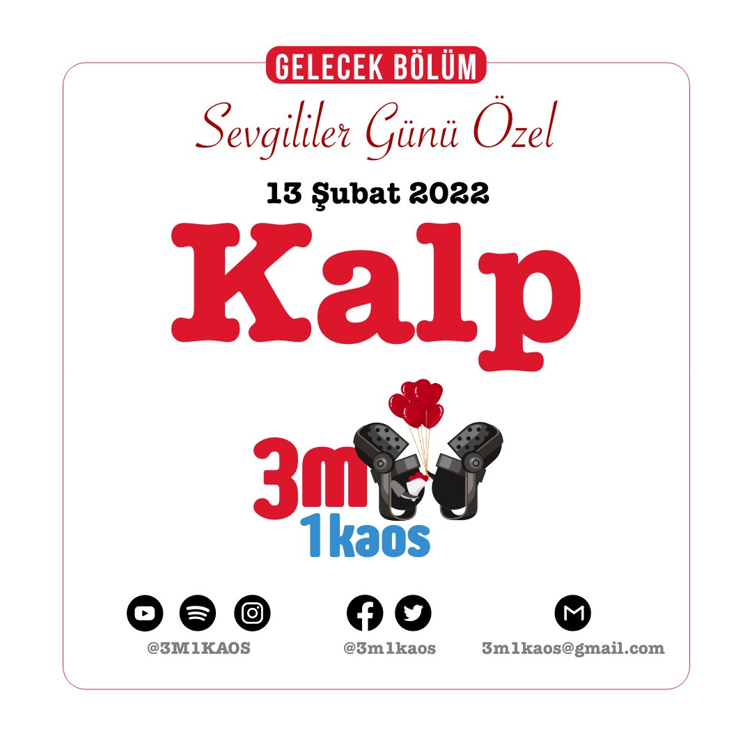 3m1kaos's tweet photo. Üç insanlı podcastimizin gelecek bölümü “KALP” 13 Şubat Pazar günü #Spotify ve #Youtube kanallarımızda sizlerle. 

#TürkçePodcast #Kalp #Aşk #SevgililerGünü #Heart #Love #ValentinesDay #HappyValentinesDay #Podcast #TürkçePodcastDinle #PodcastÖnerisi #PodcastTürkiye  #NewEpisode https://t.co/AF8SsQ58KQ