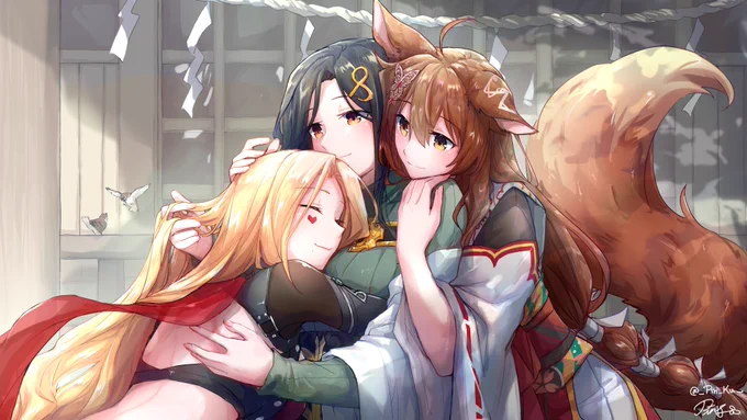 #依頼絵
#フルトイ #白雪巴 #ルイス・キャミー #フミ #恋フミ #巴絵 #ルイスのコレクション 