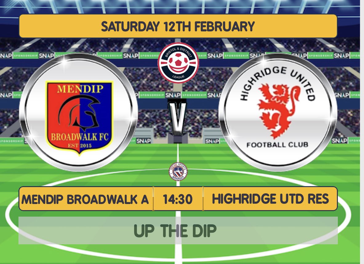 mendip_As's tweet image. Game day. We face @highridgefc at  @FilwoodB 

A massive derby and it should be a great game , it’s going to be a tough one  thou. We have a few player from the @MBWScorpions making their home debuts 

Up the @MendipBroadwalk #3points