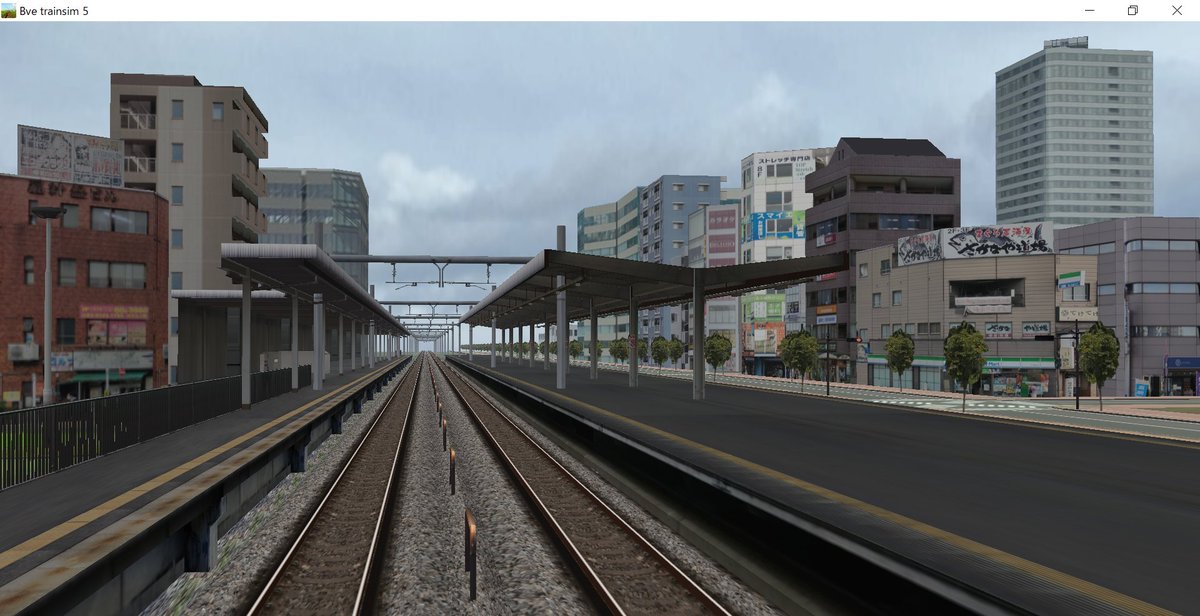 40__winks's tweet photo. 雑用ストラクチャセットを公開しました。
ホーム3種類、建物21種類+αが入っています。
画像はこちらを利用したサンプル路線です。
https://t.co/0PPUDaqDa0
#BVE #BVE5 #BVE6 https://t.co/JTOHPiPhu6