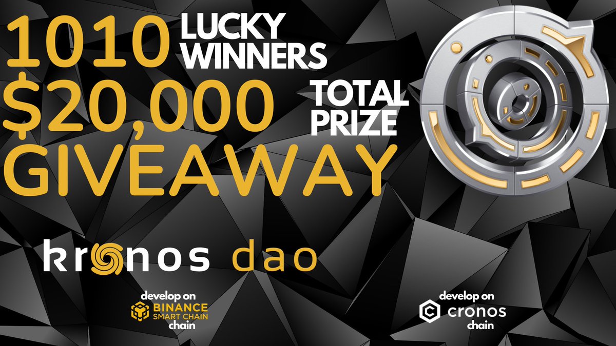 🔰 Kronos DAO Airdrop
🎁 Reward Pool: $20,000 in KRONOS
👥 Referral: Top 10 Referrals
🧶 Rate: ⭐️⭐️⭐️⭐️⭐️
🗓 Distribution Date: 15th March, 2022

📚 Airdrop Link: giv.gg/r/KsFSir-Aj2tkq

📡 Website: kronosdao.ai #AirdropRampage