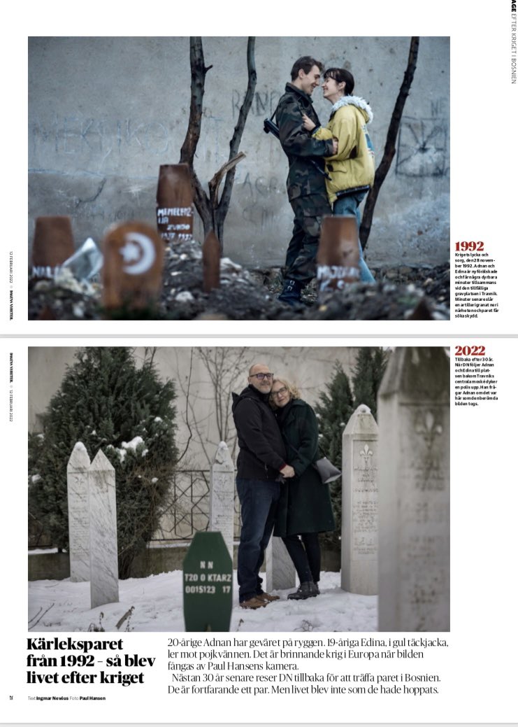 Read <a href="/ineveus/">Ingmar Nevéus</a> in <a href="/dagensnyheter/">Dagens Nyheter</a> today. 

Story about Edina and Adnan. 30 years apart. I met them in #Travnik in 1992. They both survived the war in #Bosnia.

( Ping <a href="/SniperAlleyPhot/">SniperAlley.Photo</a> )