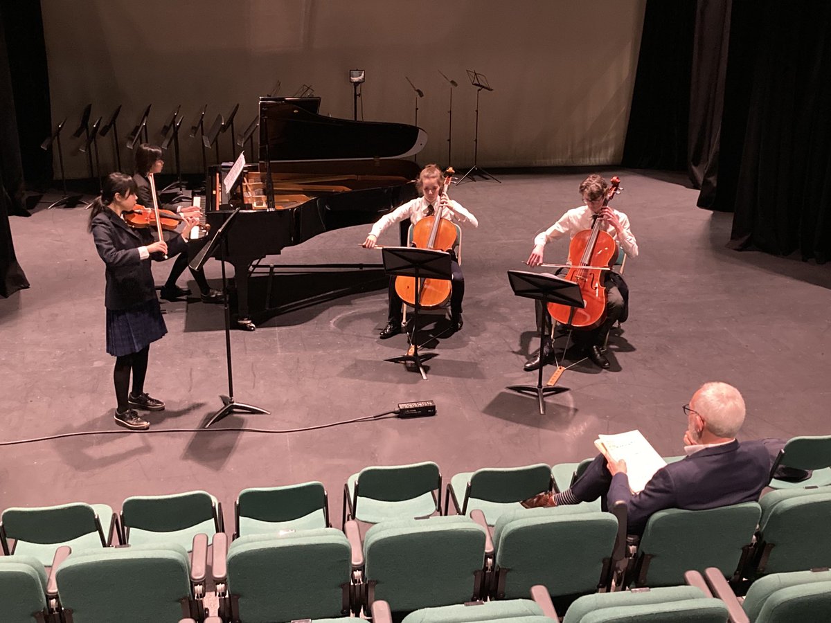 Rehearsals underway for our concert this morning. First department concert for quite a while!