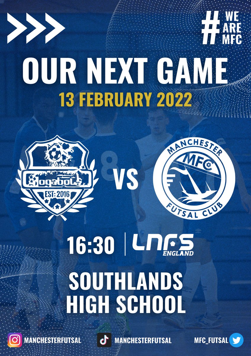 LNFS: A local derby between <a href="/JogabolaFutsal/">Jogabola Futsal/Football Club</a> and <a href="/MFC_Futsal/">Manchester Futsal Club</a> tomorrow as we continue our @LNFSengland North campaign. Let's keep enjoying the ride lads! #WeAreMFC #Manchester