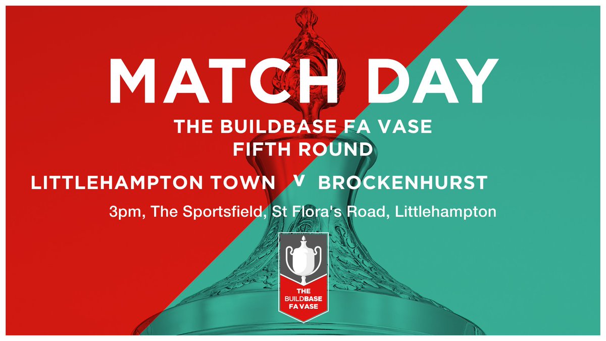 It's Match Day for our huge Buildbase FA Vase Fifth Round tie against Brockenhurst. Please arrive early as a big crowd is expected for today's game. Turnstiles open at 1.30pm Cash and card accepted Clubhouse opens at 1.30pm Plenty of street parking Come on you Golds!🟡⚫️#progress
