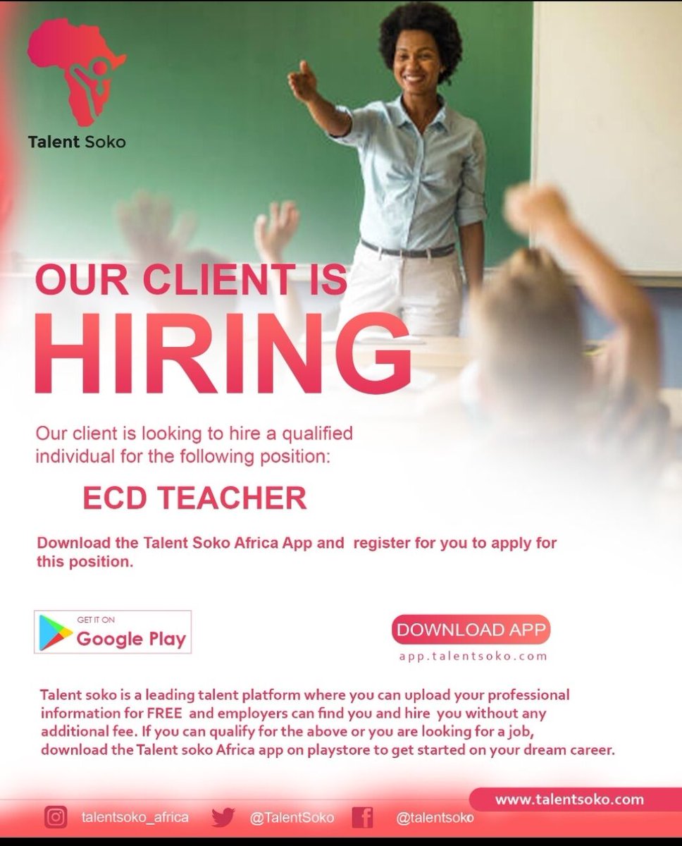TalentSoko's tweet photo. Twice in one day? Don't sit on this opportunity, if you are interested, apply! https://t.co/83bn5Mfor2