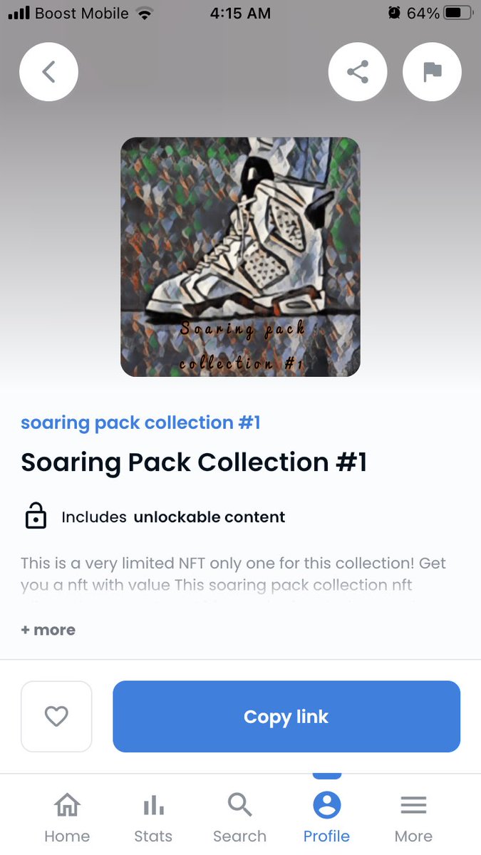Da Soaring Pack NFT is out now!! Shout it out please ✅🔥 one of a kind nft with perks!! #NFTCommumity #NFT #NFTs #sneakers #nftart #NFTGame #Ethereum #nftcollector #NFTCollection #nftforsale #nftclub #NFTartist #nftcollectors #NFTProject #nftcollectors