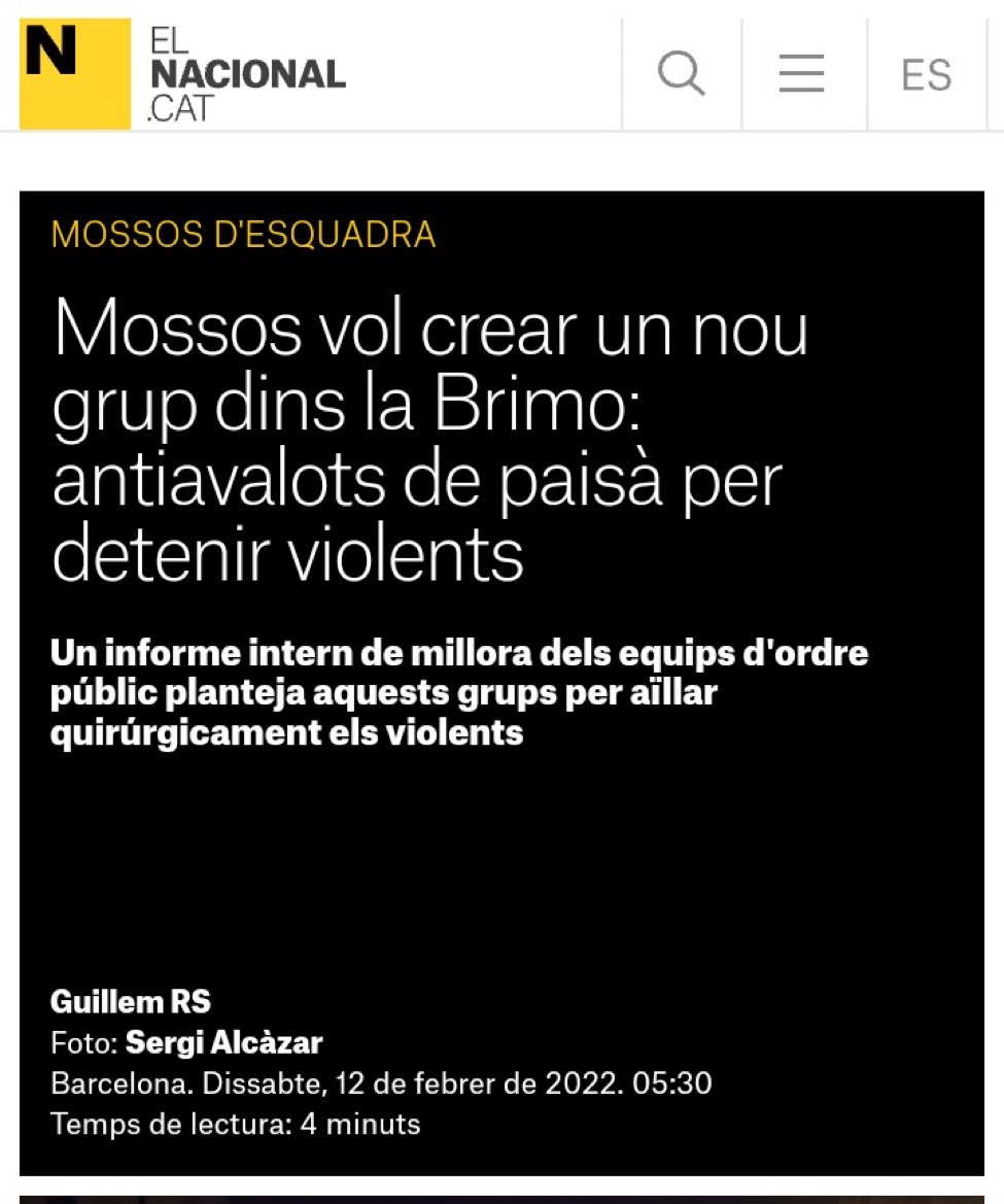Detenir violents o agafar al primer que passa per imputar-lo. Perquè arriba un punt en el que, si hi ha atestats manipulats, es perd la credibilitat.
És trist haver de desconfiar en allò que un dia has cregut. Però n’hi ha de la #BriVOX em donen motius per desconfiar.