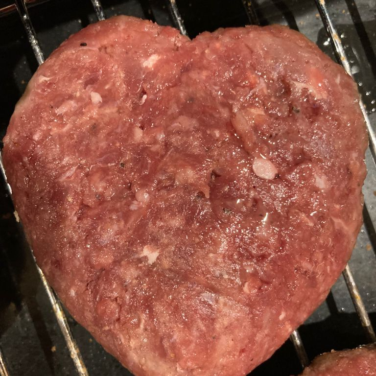 Love is in the air.......treat yourself &amp; loved ones to a delicious home cooked meal, Peak District style! We think our ginger butchers' burgers have been given the love treatment - anyone else see a heart?! #peakdistrict #shoplocal #valentinefood