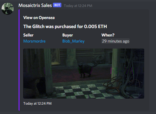 TheMosaictrix's tweet photo. The Glitch has been sold!

https://t.co/NS7CTcwfUu

#NFT #NFTs #NFTCommumity #opensea #OpenSeaNFT https://t.co/zssSDOZz93