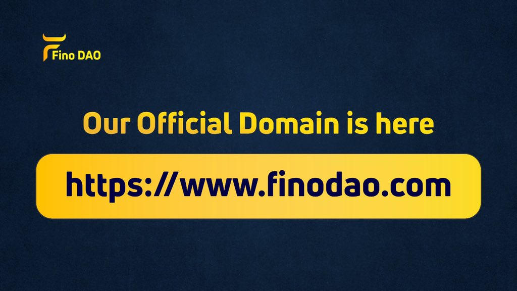 Our New Domain is here:

finodao.com

Fino.finance Link also will be redirected to finodao.com