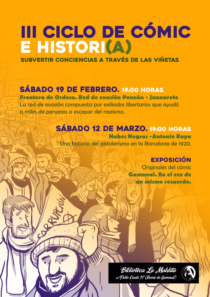 Participamos con una exposición de láminas originales en el III Ciclo de Cómic e Histori(A) que organiza la Biblioteca La Maldita en #Gamonal diariodevurgos.com/dvwps/iii-cicl…