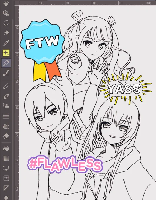 今日の進捗wip✍️(悲報:ビビバスのセカライレポを描こうとしてますがバチャシンしか描けてません!!)(でもビビミクとビビカイトとビビルカ描けたので満足です) 