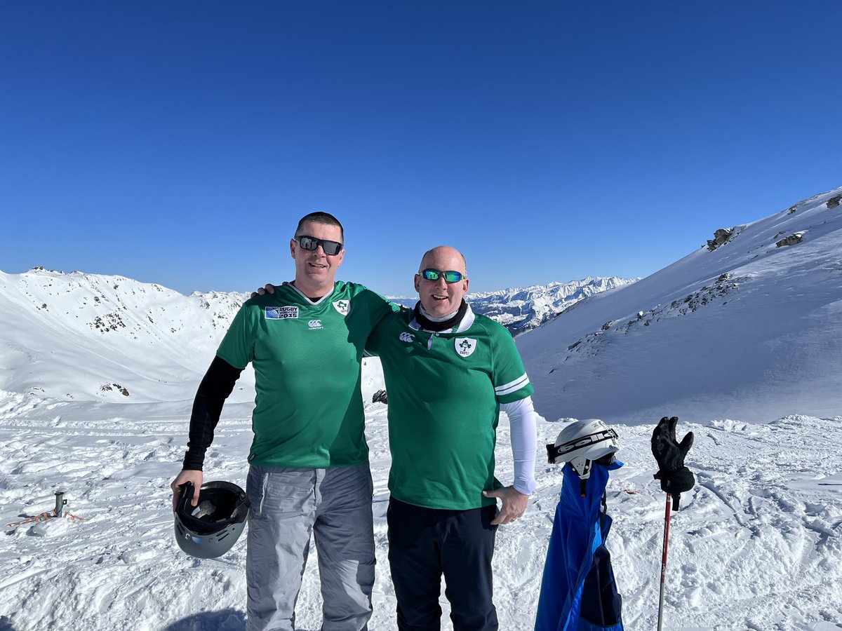 JimDuggan78's tweet photo. Supporting the Ireland rugby team from sunny Austria #HomeAdvantage #IREvFRA #GuinnessSixNations https://t.co/QrY16h7ih1