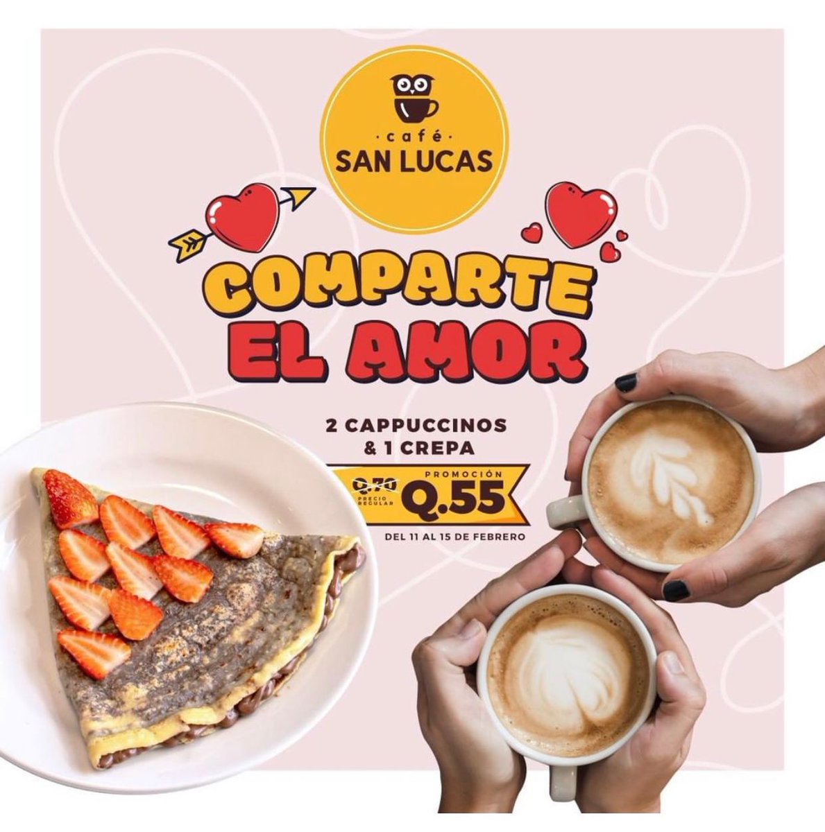 memezarco's tweet photo. 🚨 Buscando dónde comer bien 🥞🍳🥪🥗, refrescarte 🧋 y tomar el mejor café ☕?
📍 @CafeSanLucas
#YaTomóCafé #comparteelamor 💕
⤵️⤵️⤵️⤵️⤵️⤵️⤵️⤵️⤵️⤵️⤵️⤵️ https://t.co/T9zF16BMrB