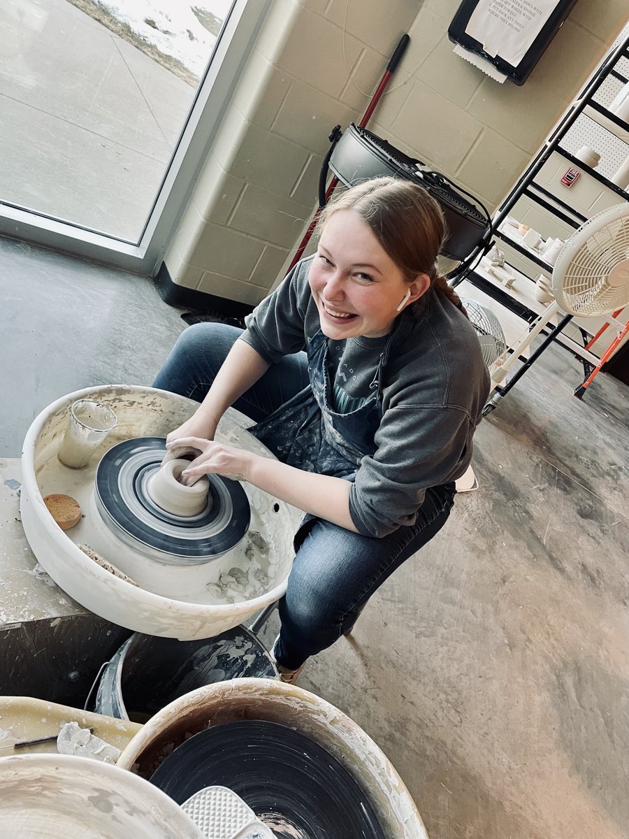 Best kids around showing up bright &amp; early on their day off to create beautiful art and pottery for our Empty Bowls Luncheon in April. 
Big time surprise appearance from SHS alum and Empty Bowls veteran Julia DeValk WOOT!
#SolonStrong #TheArtsMatter #StudioLife #ArtWithHeart
