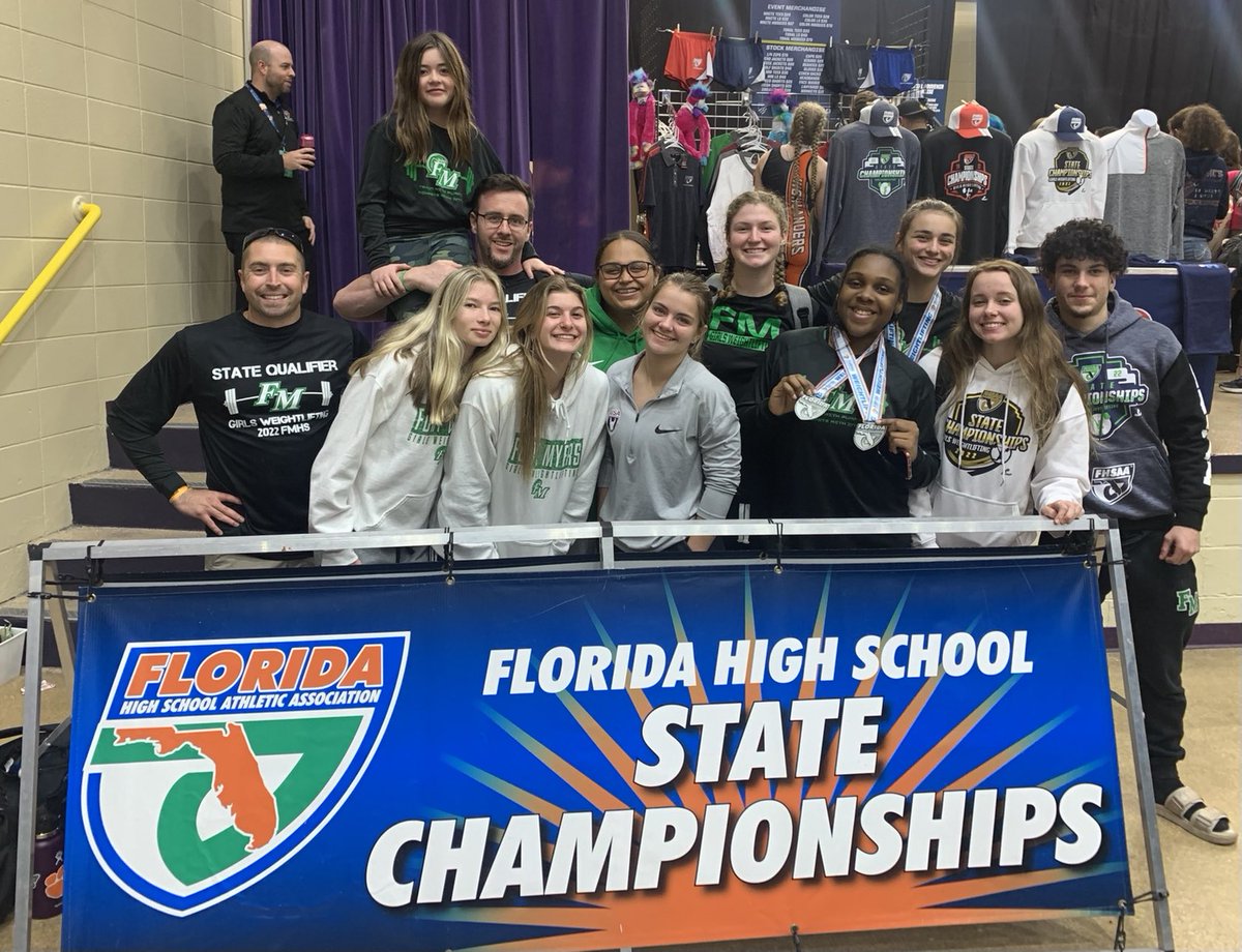 FMHSAthletics's tweet photo. Julia and Maya both placed in the afternoon session of the 2A ⁦@FHSAA⁩ Girls Weightlifting state championships. Overall ⁦@FortMyersHS⁩ sent a school record of 9 Girls to compete and 3 girls medaled with Maya Egalite medaling in both snatch and total… Go WAVE!!! https://t.co/oDhBwWYGtc