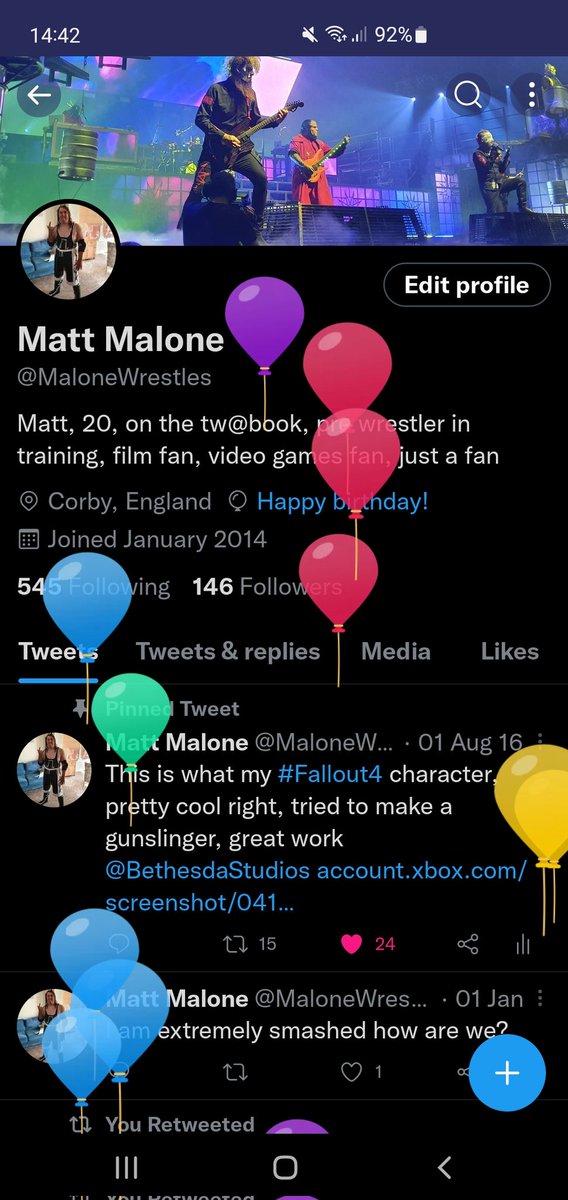 MaloneWrestles's tweet photo. Welp today is indeed... my birthday, 21 I am let's go! https://t.co/TwVv99TBR1