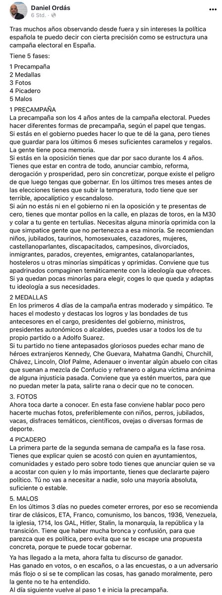 danielordas_es's tweet photo. Reflexión sobre la forma de hacer campañas electorales en #España en el sistema actual de #PoderAbsoluto #ListasCerradas #EleccionIndirectaDelGobierno #EnfrentamientoArtificial #DisciplinaDeVoto y SIN #ControlDemocraticoPermanente NI #ParticipacionCiudadanaVinculante
¡Ánimo! https://t.co/MUyp1Y90nX