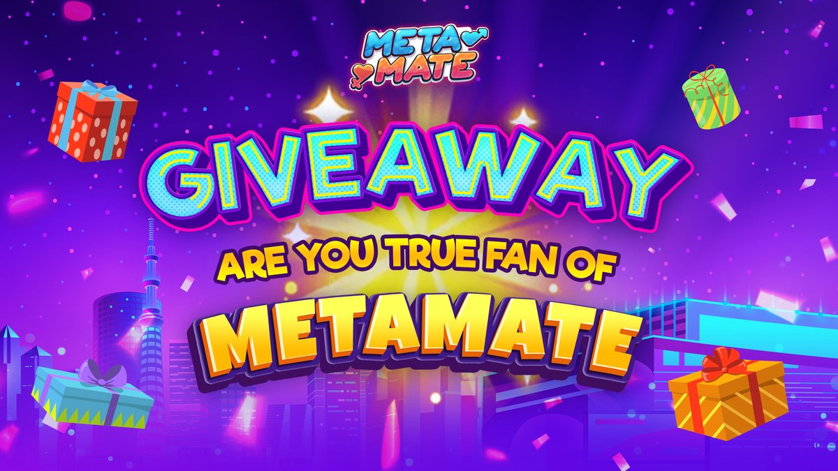 🌟#GIVEAWAY ARE YOU A TRUE FAN OF #METAMATE?
🎁5 whitelist slots
❗️TASKS❗️
❓Answer question by quote tweet this post!
What is the symbol of MetaMate token?
✏️Fill out the following form: bit.ly/MetaMate_GiveA…
❤️Follow <a href="/MetaMate_NFT/">MetaMateNFT</a> on Twitter
#Metaverse #Cryptos #NFTs #GameFi