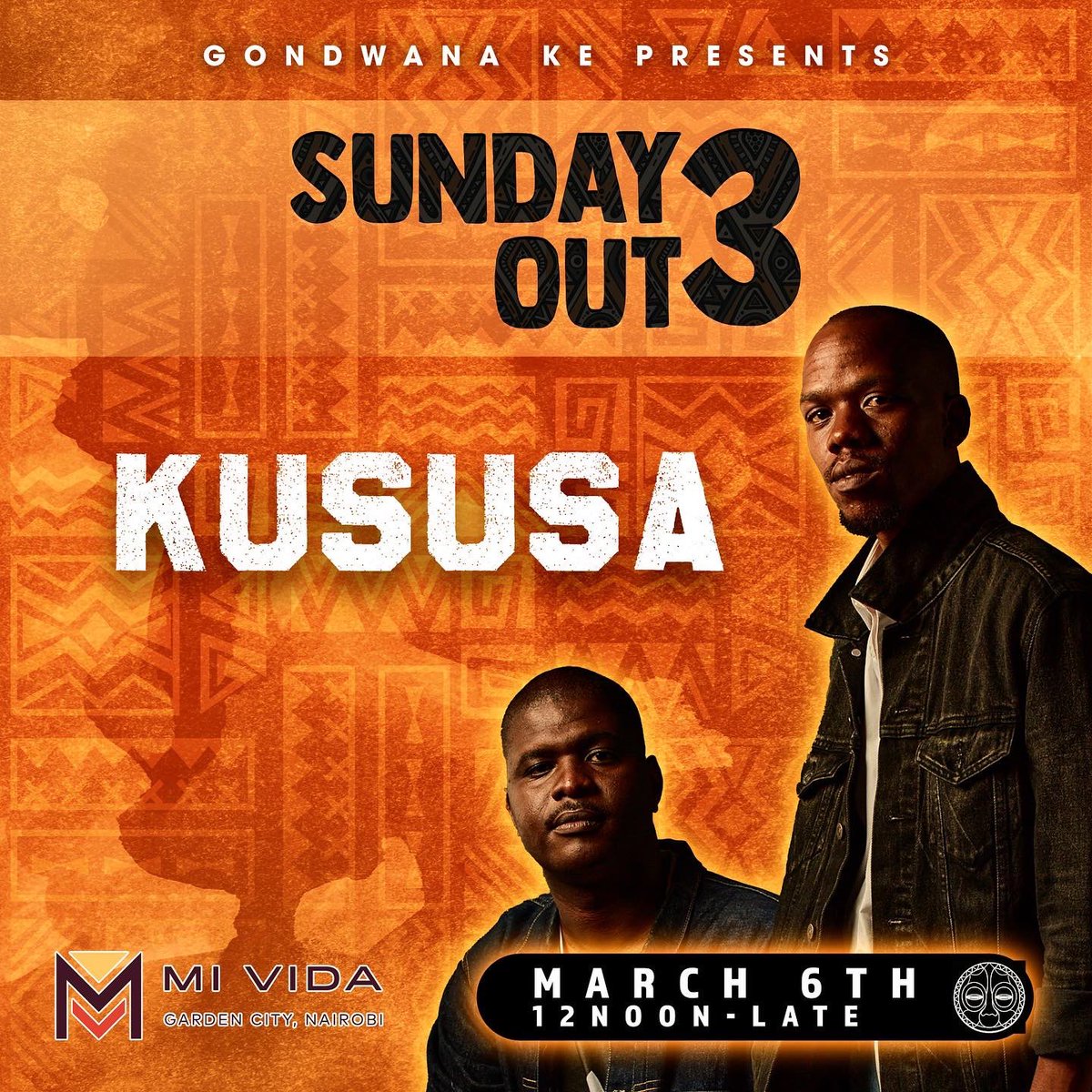 gondwana_Ke's tweet image. Tickets for our 3rd Sunday out are up tomorrow! More info, out soon.

Meanwhile, adding on to the list, @argentodust &amp;amp; @KususaOfficial !!!Afro-House pioneers in the making, with countless quality dancefloor records.

Stay put, more friends on the bill. 
#SundayOut