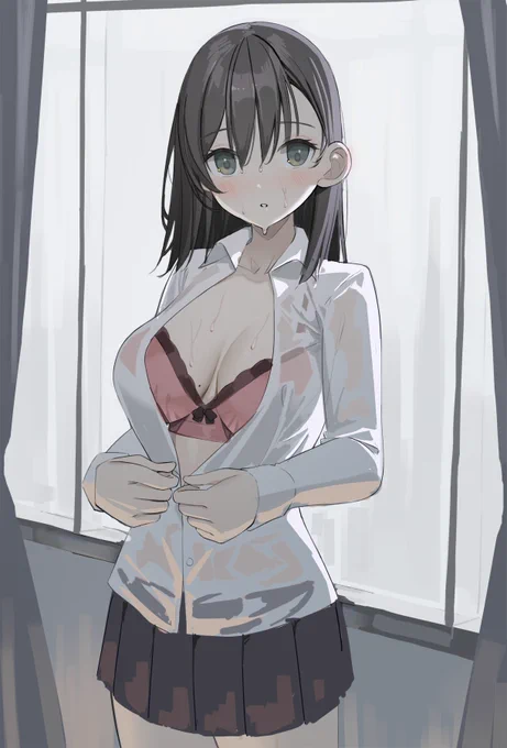 雨に濡れたJK 