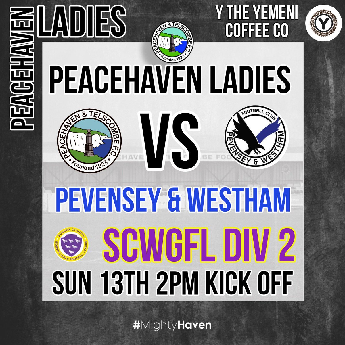 PeacehavenLFC's tweet photo. On  welcome, Pevensey &amp; Westham to the LH Sports Park for our final home game of the @SCWGFL season. 2pm kick-off. Free Entry.

#Peacehaven #Telscombe #PeacehavenNow https://t.co/b2RNrIe7dH