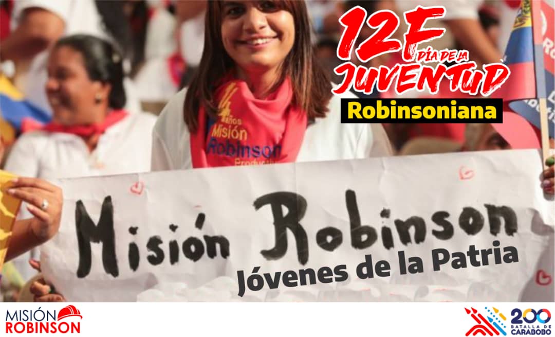 MisinRobinsonP2's tweet photo. #MisiónRobinson celebra el Día de la Juventud, recordando a la juventud que luchó en la Batalla de la Victoria en defensa de nuestro territorios hace 208 años.
¡Sigamos defendiendo nuestra patria y soberanía!

 #JuventudLealYPatriota
#JuventudRobinsoniana 

@NicolasMaduro https://t.co/wq8jI8RsSz