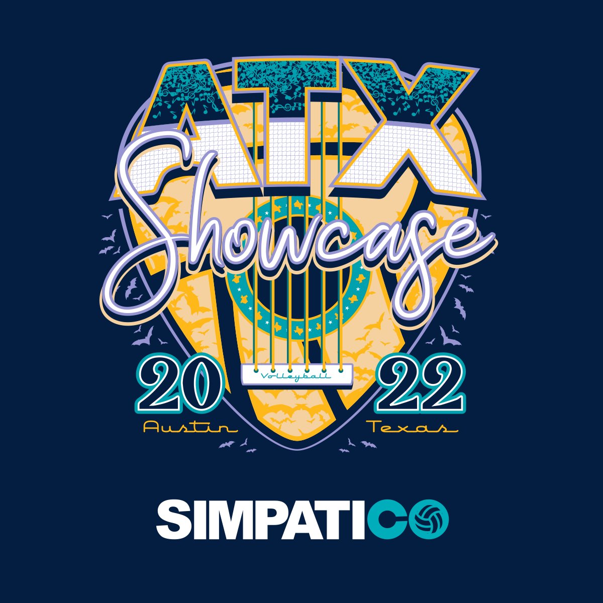 Don't forget to stop by the Simpatico merch booth to get your 2022 ATX Showcase souvenir t-shirt with this year's design! 🔽