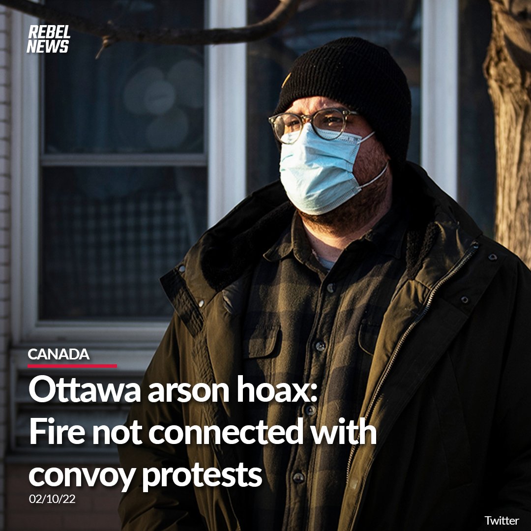 RT @RebelNews_CA: Ottawa arson hoax: Fire not connected with convoy protests

MORE: https://t.co/f0fXNmeye6 https://t.co/ZzFIdWmui7