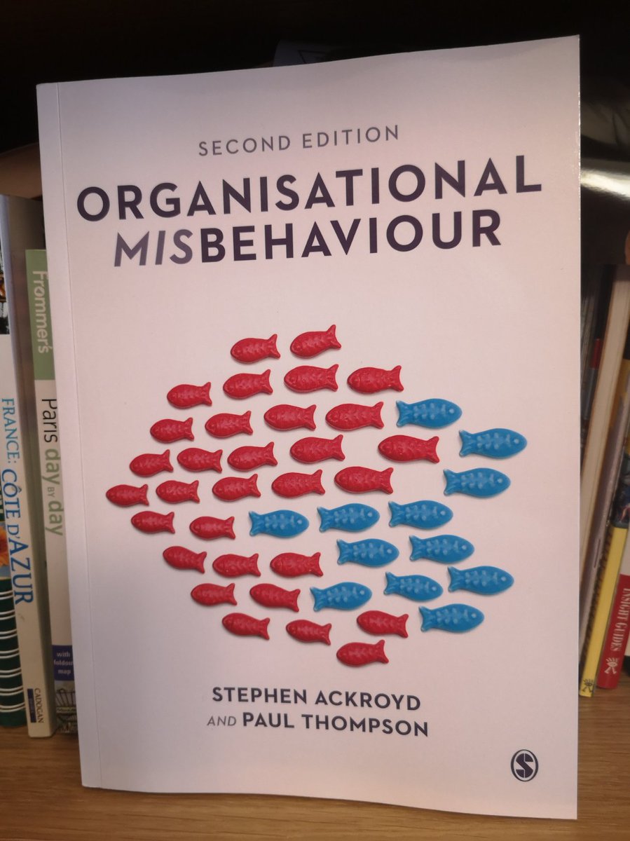 Just received (unexpected) copies of my new book with Stephen Ackroyd – a 2nd edition of Organisational Misbehaviour. Lots of new issues such as dissent on social media & bullying at work to add to updates on the traditional contested terrains of effort, time. product & identity