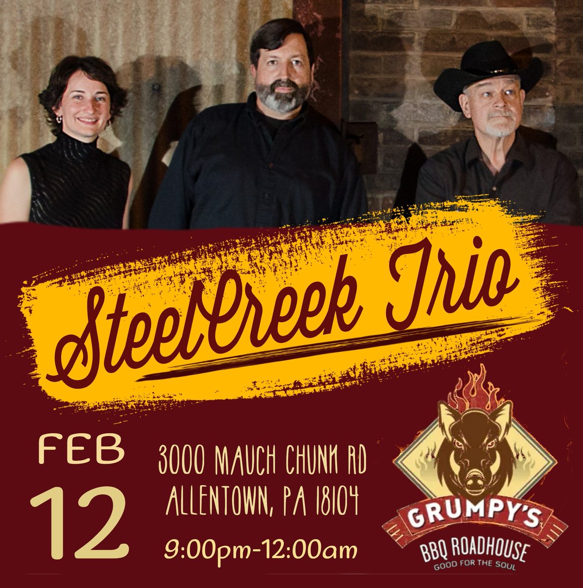 2 shows today:
#SteelCreekTrio #AcousticMusic #CountryMusic #LiveMusic