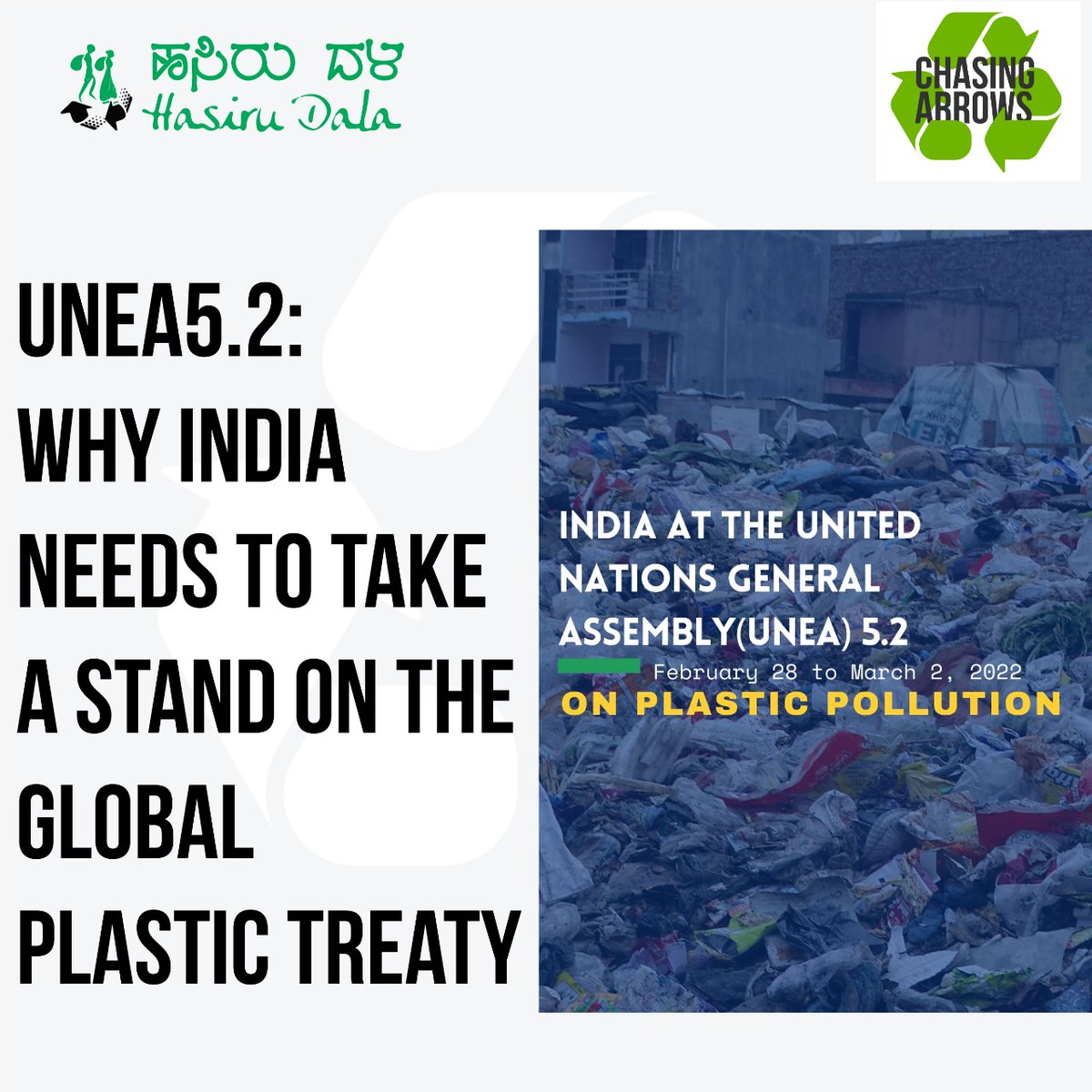 Excerpts from @pinkychandran  of @wasteframes article #UNEA5.2: Why India Needs to Take a Stand on the #GlobalPlasticTreaty #ChasingArrows (1/4)