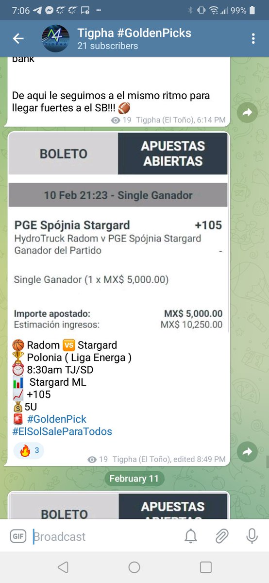 ale_picks's tweet photo. 🚨 Road to 100k with 5k 🚨
#GoldenPicks 

🏃#1
🏀 Delaware -6.5 -110 ✅
🏃#2
🏀 Stargard ML +105 ✅
🏃#3
🏀 Knights -2.5 -139 ✅

Bank inicial : $5,000
Bank actual : $22,000

Quieren el 🏃#4 $15,000 ?
200 🔄💙💬 si llegamos lo soltamos 🆓 https://t.co/EWYPDuZgdx 👈 https://t.co/cX7IxFyHhw