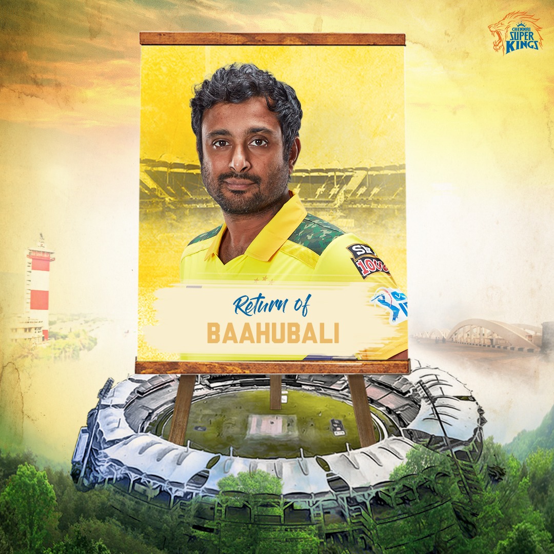 ChennaiIPL's tweet image. Du du du du 🎶 😍
Ambati in the Den! 💛

#SuperAuction #WhistlePodu 🦁