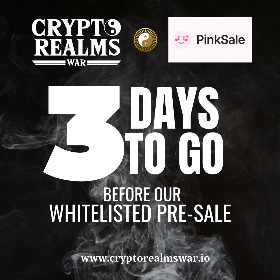 cryptorealmswar's tweet photo. The biggest token pre-sale on this side of the metaverse is happening on Feb 16.

You have until midnight of Feb 14 to vie for a whitelist spot.

 https://t.co/ysKHuDwq7R👉

Do the tasks. Get on the whitelist. 🚀

#whitelisting #nft #nftgame #playtoearn https://t.co/hFy6sy34xh