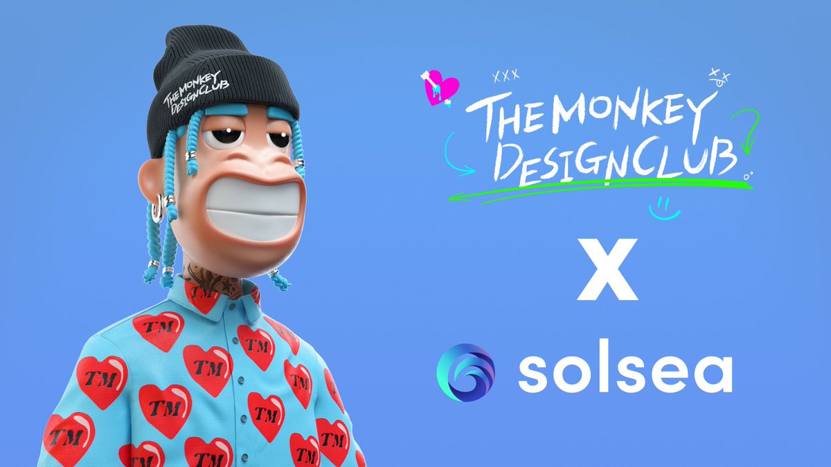 🐵TMDC X SolSea🤝

We’re honored to announce our partnership with <a href="/SolSeaNFT/">SolSea</a>!! You’ll be able to trade on SolSea as well. We had an exciting video call with SolSea to elaborate on our project visions.

To celebrate, stay tuned for 3 NFT giveaways!