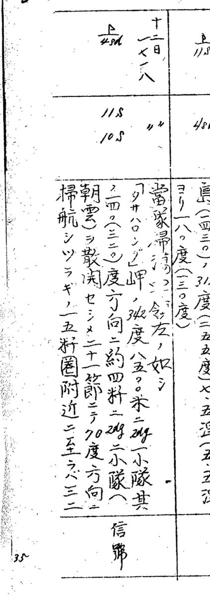 第一夜戦の第十一戦隊と四水戦の戦闘詳報を見てる。反転時の陣形など十一戦隊と十戦隊の陣形は細かく想定されているものの、四水戦の陣形には言及がなくて、全く関連の無い組織の様に扱うんだなと思った。四水戦側も先頭を行くので超重要かつ危険なのだが想定している動きは意外とアバウトだなと思った 