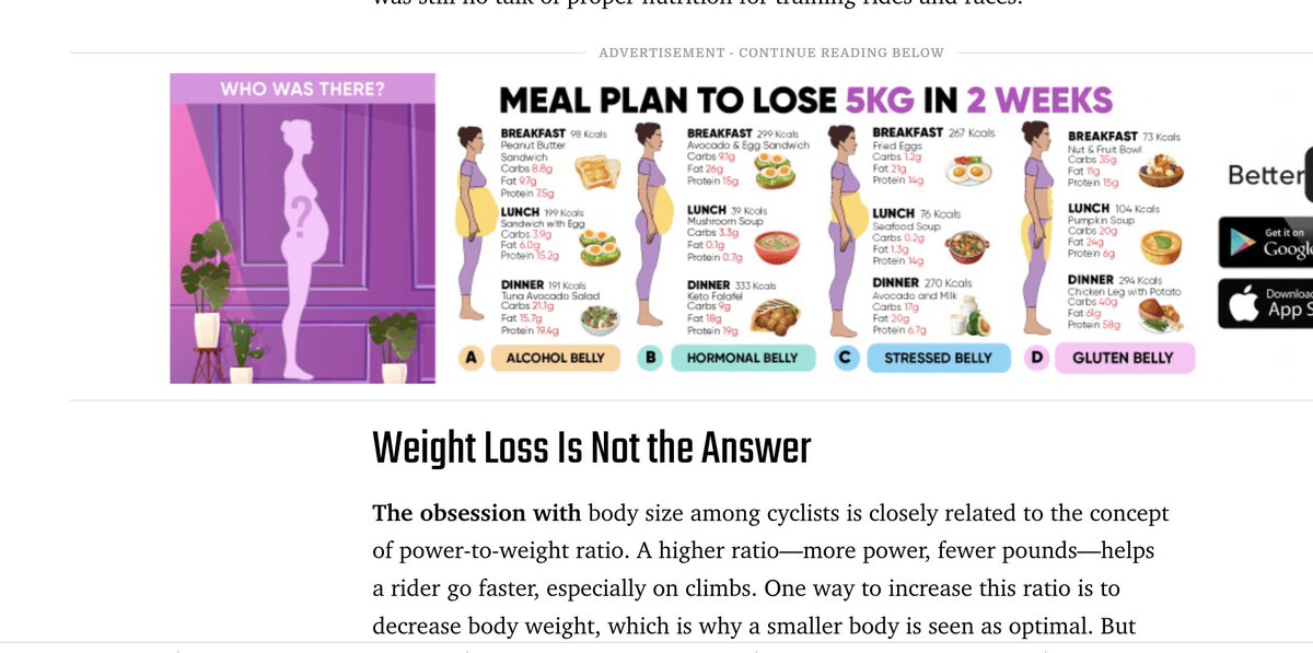 pasigal's tweet photo. @BicyclingMag This is an unfortunate ad placement; might want to alert your ad service.... https://t.co/KITNyfe4j9