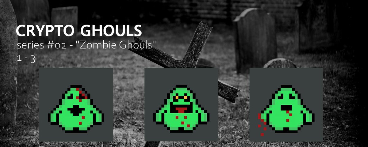 crypto_ghouls's tweet photo. #ravenites #NFTfam it's been a while! I'm still here, lurking - checking in while I can. We still have the first 3  Ghouls of series 2 available on #justnfts. Perfect opportunity to #buythedip. https://t.co/0Yg6Upp8f0 Minted on the #ravencoin blockchain.
"For the Ghouls!" https://t.co/rOEYwSPacq