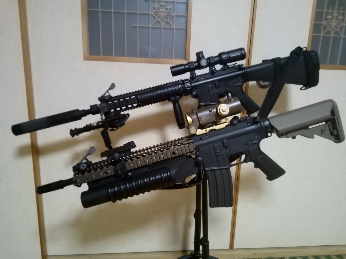 m134minigunge's tweet image. 届いたFサイトを検品、早速装着～☆Mk12とSOPMOD2に☆立てたらシャアザクのブレードアンテナかパラサウロロフスのとさかかって感じでスタイリッシュ♪某フォロワーさんに触発されちゃったw

#MK12 #SOPMOD2 #フォールディングフロントサイト #シャアザク #パラサウロロフス