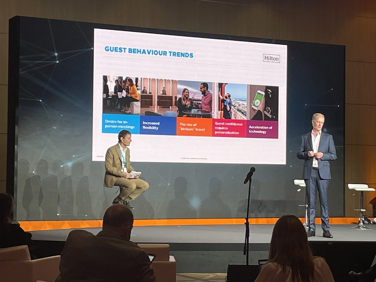 Which are guests behavior trends for David Kelly, Senior VP Continental Europe <a href="/Hilton/">Hilton</a> ?
1️⃣desire for in-person meetings 2️⃣more flexibility 3️⃣”bleisure” travel4️⃣personalization to gain confidence5️⃣acceleration of technology