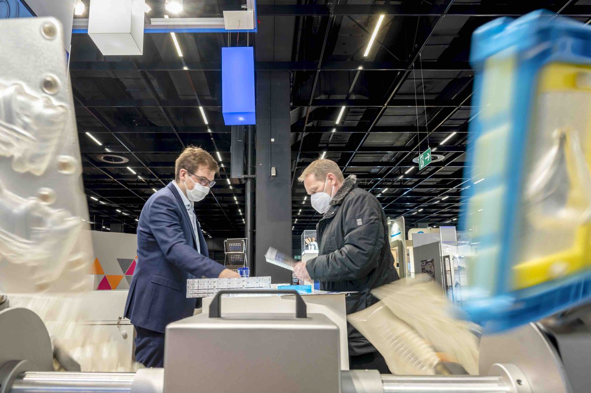 confectionprod's tweet photo. Exclusive video: Confectionery Production goes behind the scenes at this year's ProSweets event, and interviews @TheePac @BCH_Ltd @BakerPerkins #MacIntyre #Lareka #LoeschPack #GR Confectionery #ProSweets2022 #Cologne #Germany #confectionery #equipment....https://t.co/oaIwXuP620 https://t.co/kUs4hhwAiP